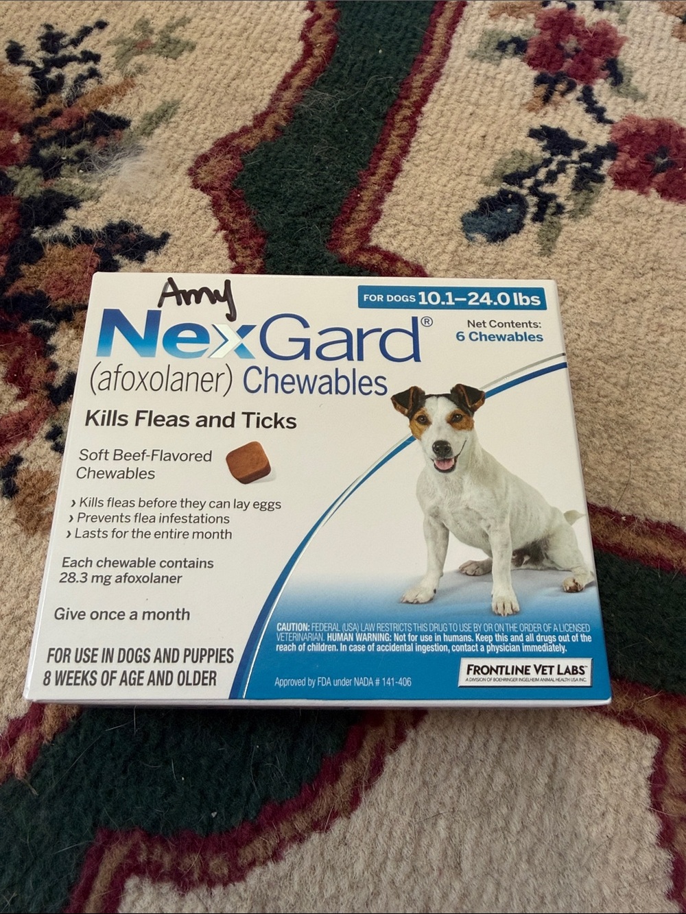 Chewables Beef Flavor for Dogs (10.1–24.0 lbs) - White